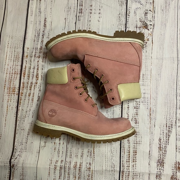 Timberland Pink leather combat boots Size 6 - Picture 13 of 16
